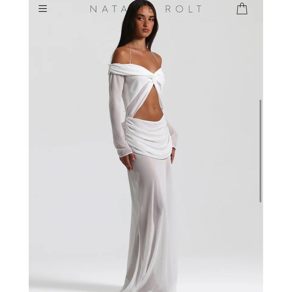 Natalie Rolt Dresses & Skirts - NWT Natalie Rolt Emily Gown White Size 1 (US Size 4) sheer